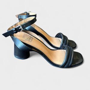 Dolce Vita Fleck Black Ankle Strap Sandals Women’s 7.5M Block Heel Shoes Sandals